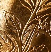Gold foil stamping close-up